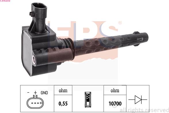 EPS 1.970.610 - Катушка зажигания abcparts.ee