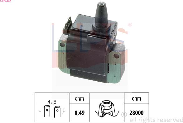 EPS 1.970.347 - Катушка зажигания abcparts.ee