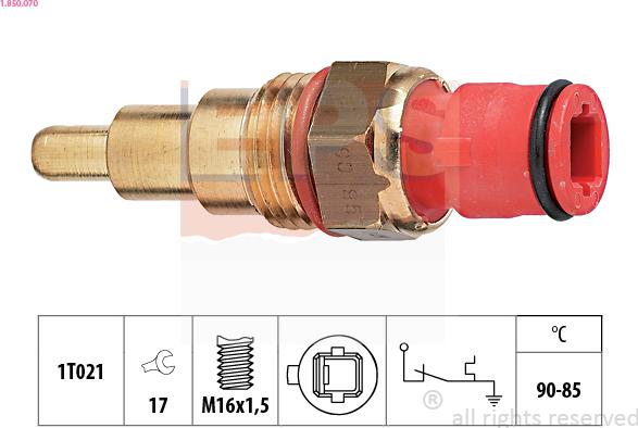 EPS 1.850.070 - Термовыключатель, вентилятор радиатора / кондиционера abcparts.ee
