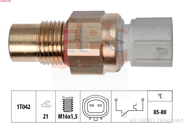 EPS 1.850.246 - Термовыключатель, вентилятор радиатора / кондиционера abcparts.ee