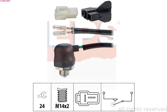 EPS 1.860.088 - Датчик включения фары заднего хода abcparts.ee