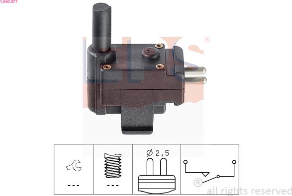 EPS 1.860.077 - Датчик включения фары заднего хода abcparts.ee