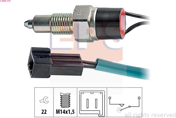 EPS 1.860.110 - Датчик включения фары заднего хода abcparts.ee