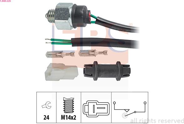 EPS 1.860.225 - Датчик включения фары заднего хода abcparts.ee