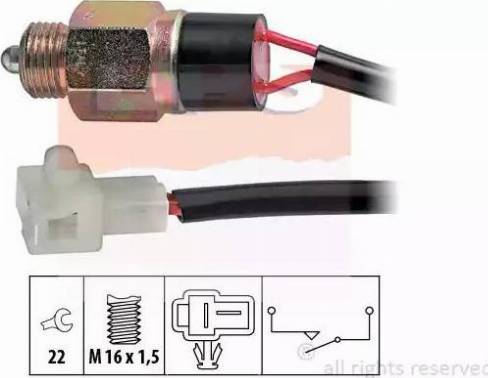 EPS 1.860.221 - Датчик включения фары заднего хода abcparts.ee