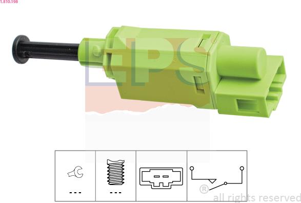 EPS 1.810.198 - Выключатель, привод сцепления (Tempomat) abcparts.ee
