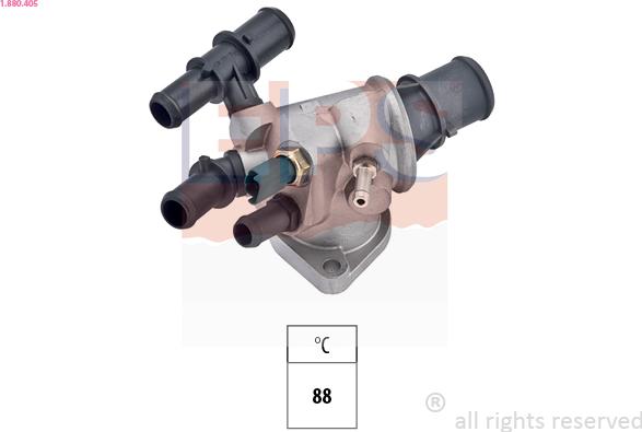 EPS 1.880.405 - Термостат охлаждающей жидкости / корпус abcparts.ee