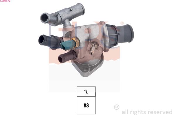 EPS 1.880.572 - Термостат охлаждающей жидкости / корпус abcparts.ee
