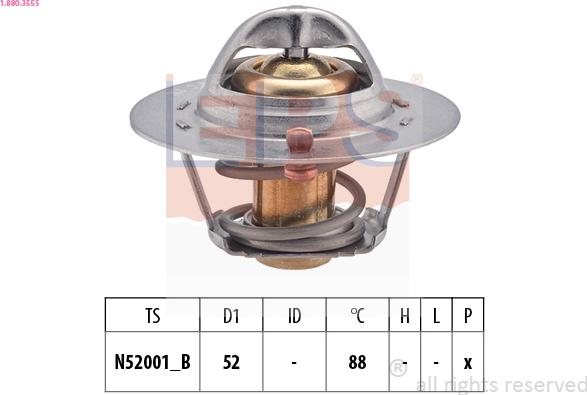 EPS 1.880.355S - Термостат охлаждающей жидкости / корпус abcparts.ee