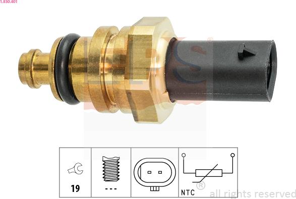 EPS 1.830.401 - Датчик температуры ОЖ, охлаждающей жидкости abcparts.ee