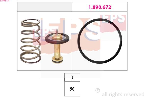 EPS 1.879.943 - Термостат охлаждающей жидкости / корпус abcparts.ee