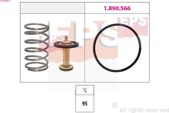 EPS 1.879.957 - Термостат охлаждающей жидкости / корпус abcparts.ee