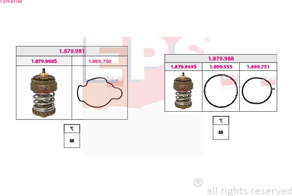 EPS 1.879.931KK - Термостат охлаждающей жидкости / корпус abcparts.ee