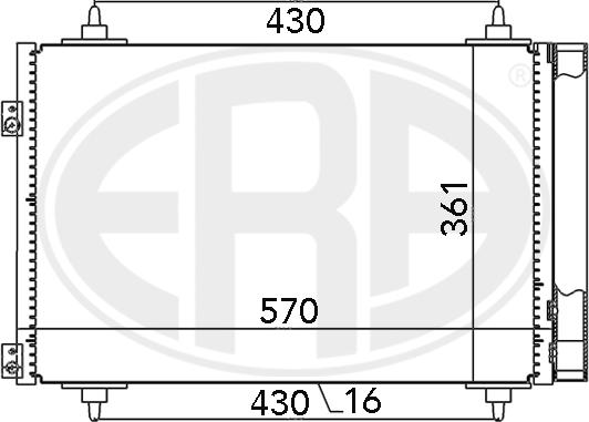 ERA 667013 - Конденсатор кондиционера abcparts.ee