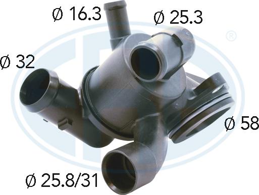 ERA 350449 - Термостат охлаждающей жидкости / корпус abcparts.ee