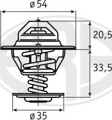 ERA 350153 - Термостат охлаждающей жидкости / корпус abcparts.ee