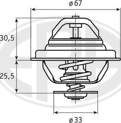 ERA 350173 - Термостат охлаждающей жидкости / корпус abcparts.ee