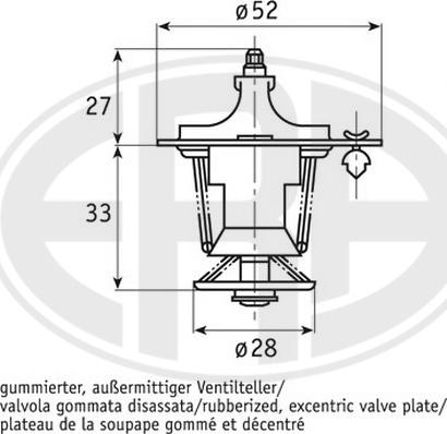 ERA 350353 - Термостат охлаждающей жидкости / корпус abcparts.ee