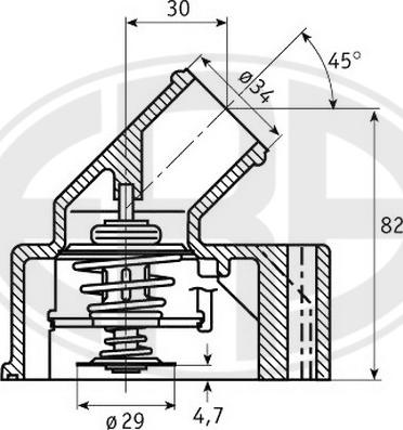 ERA 350249 - Термостат охлаждающей жидкости / корпус abcparts.ee