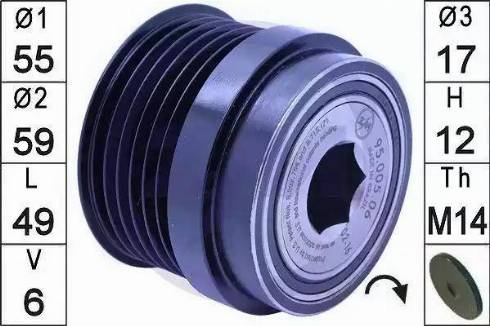 ERA 219222 - Шкив генератора, муфта abcparts.ee