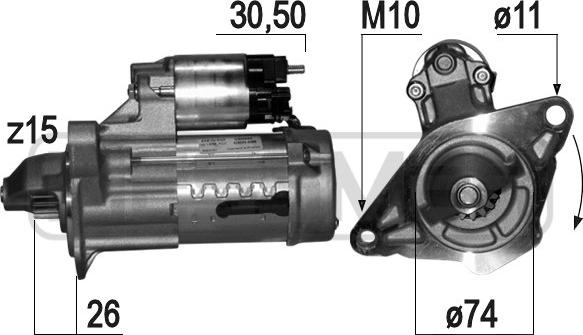 ERA 220827 - Стартер abcparts.ee
