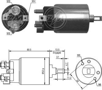 ERA ZM981 - Тяговое реле, соленоид, стартер abcparts.ee