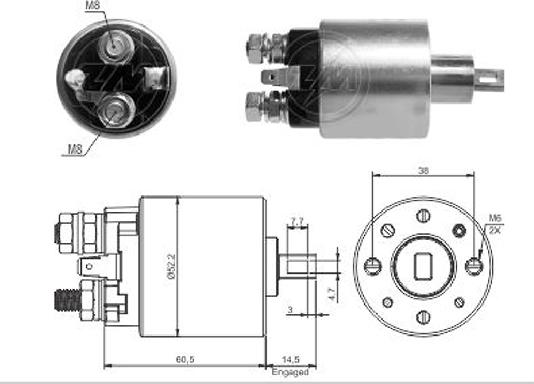 ERA ZM4719 - Тяговое реле, соленоид, стартер abcparts.ee