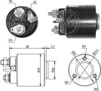 ERA ZM599 - Тяговое реле, соленоид, стартер abcparts.ee