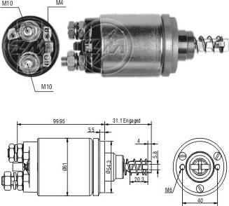 ERA ZM542 - Тяговое реле, соленоид, стартер abcparts.ee