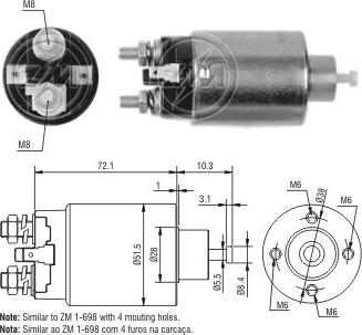 ERA ZM5698 - Тяговое реле, соленоид, стартер abcparts.ee