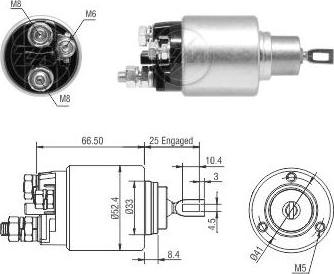 ERA ZM5382 - Тяговое реле, соленоид, стартер abcparts.ee