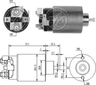 ERA ZM698 - Тяговое реле, соленоид, стартер abcparts.ee