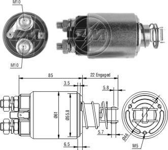 ERA ZM657 - Тяговое реле, соленоид, стартер abcparts.ee