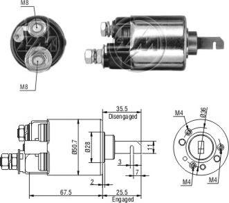 ERA ZM603 - Тяговое реле, соленоид, стартер abcparts.ee