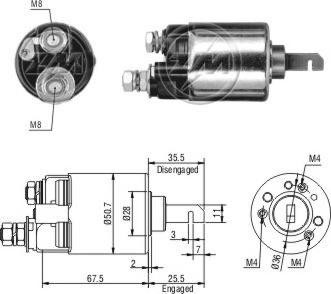 ERA ZM602 - Тяговое реле, соленоид, стартер abcparts.ee