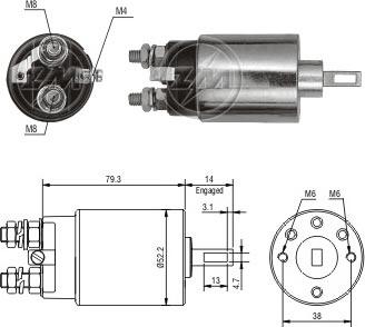 ERA ZM1689 - Тяговое реле, соленоид, стартер abcparts.ee