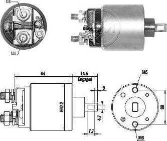 ERA ZM1710 - Тяговое реле, соленоид, стартер abcparts.ee