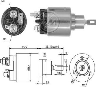 ERA ZM873 - Тяговое реле, соленоид, стартер abcparts.ee