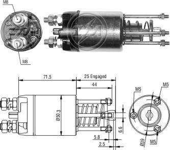 ERA ZM3651 - Тяговое реле, соленоид, стартер abcparts.ee