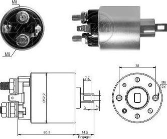 ERA ZM3719 - Тяговое реле, соленоид, стартер abcparts.ee