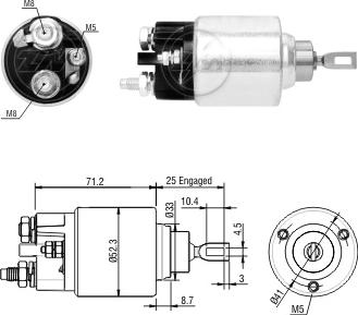 ERA ZM377 - Тяговое реле, соленоид, стартер abcparts.ee