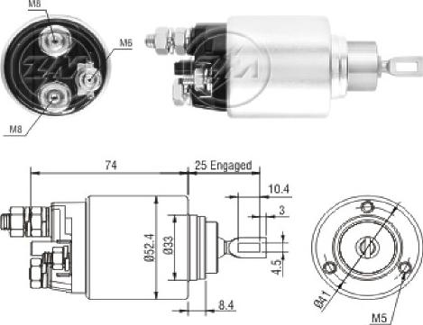 ERA ZM2381 - Тяговое реле, соленоид, стартер abcparts.ee