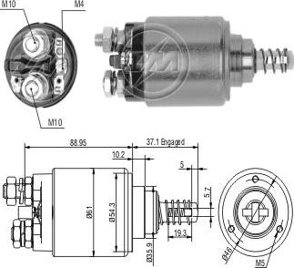 ERA ZM743 - Тяговое реле, соленоид, стартер abcparts.ee