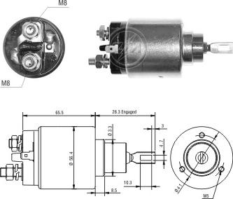ERA ZM777 - Тяговое реле, соленоид, стартер abcparts.ee