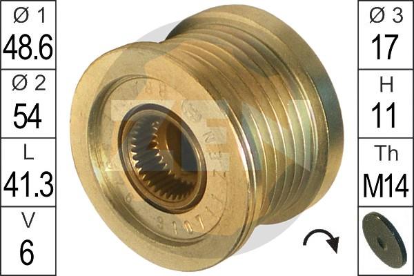ERA ZN5526 - Шкив генератора, муфта abcparts.ee
