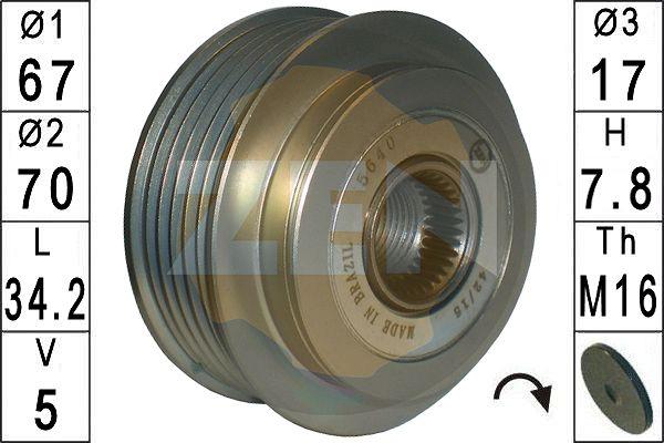 ERA ZN5640 - Шкив генератора, муфта abcparts.ee
