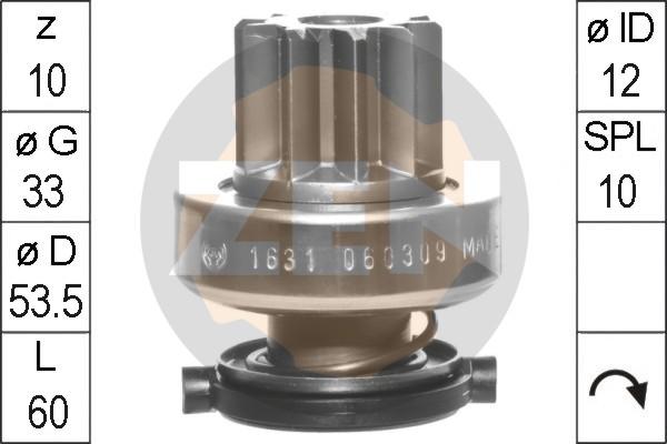 ERA ZN1631 - Бендикс, ведущая шестерня стартера abcparts.ee