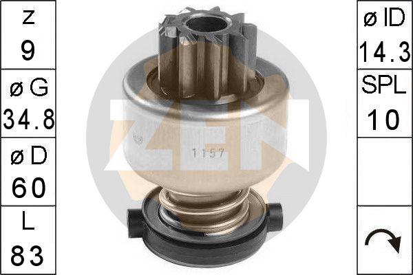 ERA ZN1157 - Бендикс, ведущая шестерня стартера abcparts.ee