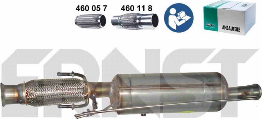 ERNST 910811 - Сажевый / частичный фильтр, система выхлопа ОГ abcparts.ee