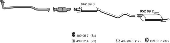 ERNST 050286 - Система выпуска ОГ abcparts.ee